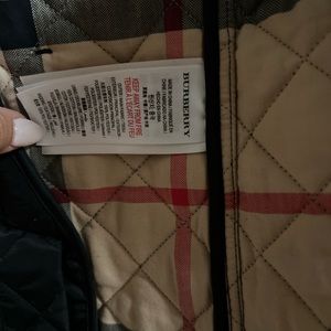 Authentic Burberry girls quilted jackets in excellent condition